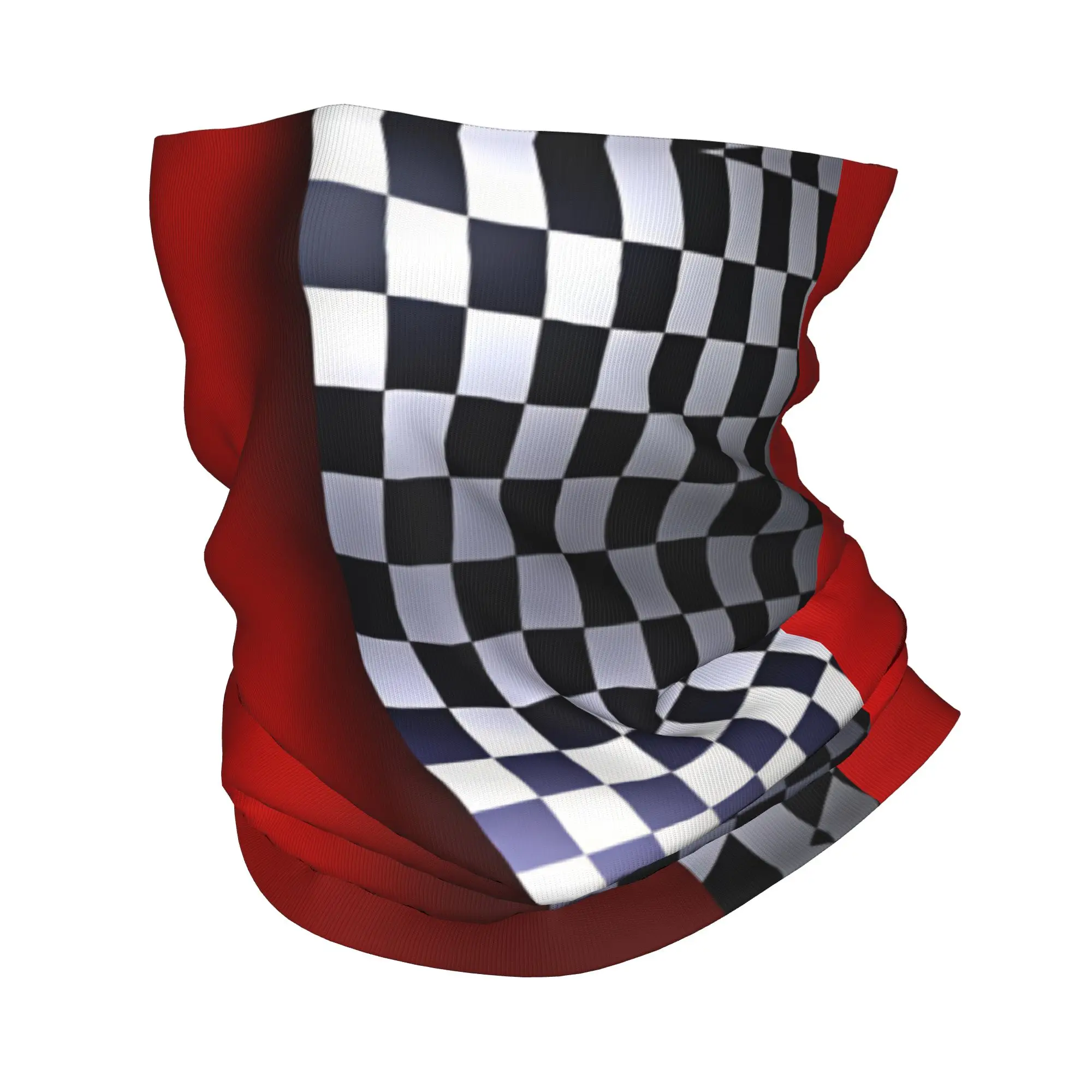 Racing Checkered Motor Bandana Neck Cover Printed  Mask Scarf Warm Headwear Cycling Unisex Adult All Season