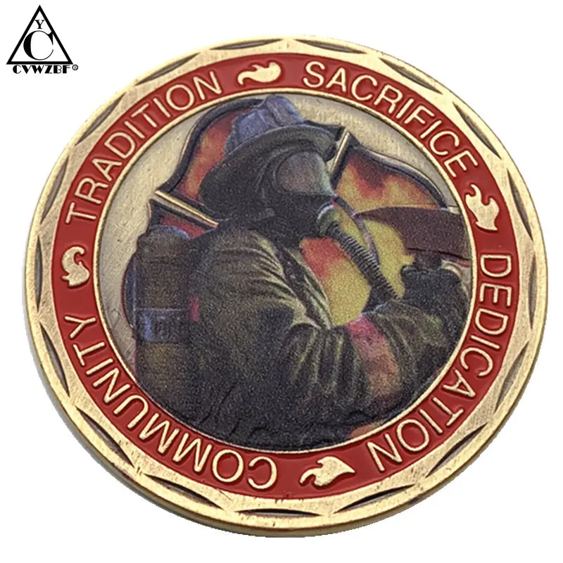 United States Firefighter Challenge Coin ST. Florian Collectible Gift Collectible Honor Souvenir Commemorative Coin Collection