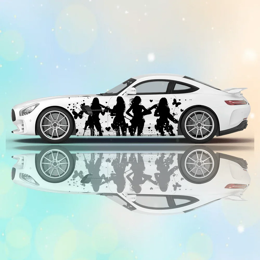 

Black Woman Back Silhouette Car Side Sticker Decor,PVC Waterproof Scratch Resistant Decal,Car Protection,Auto Accessories Gift