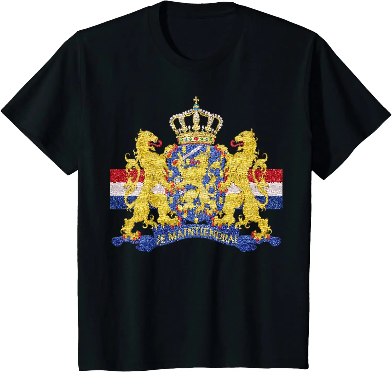Fashion Netherlands Flag Heritage Coat of Arms Printed T Shirt. 100% Cotton Short Sleeve O-Neck Casual T-shirts New Size S-3XL