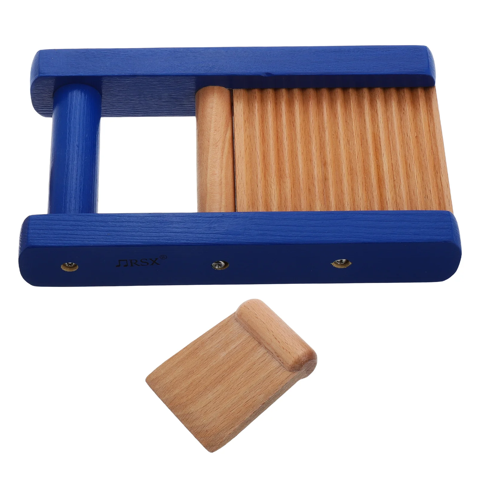 لوحة مكشطة قرع خشبية زرقاء محمولة لفئة الموسيقى في مرحلة الطفولة المبكرة تعلم الموسيقى الخشبية الصغيرة