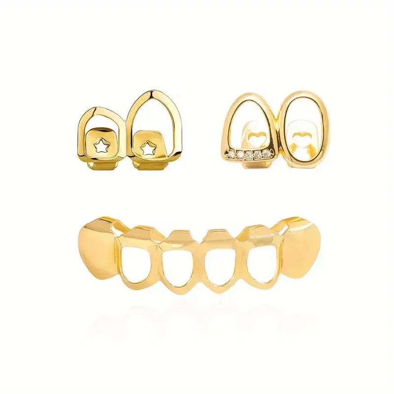 1Set Of Side Teeth Three-Piece Combo Braces, New Hip-Hop Accessories From Griz