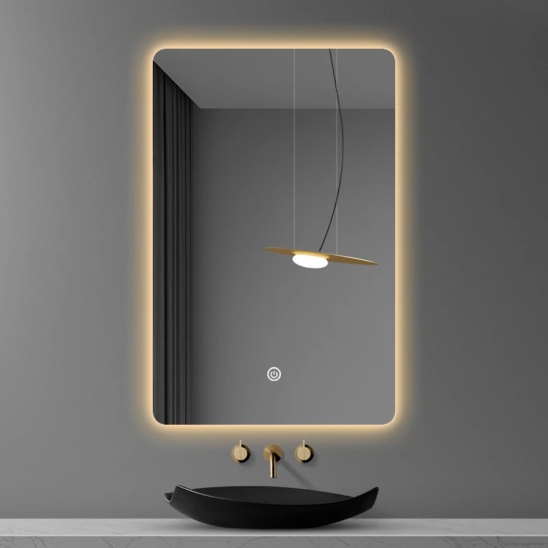 Mirrors Accessories Dressing Makeup  Mirror Large Full Body Led Light Bathroom Shaving Shower Wall Backlight Espejos Gold