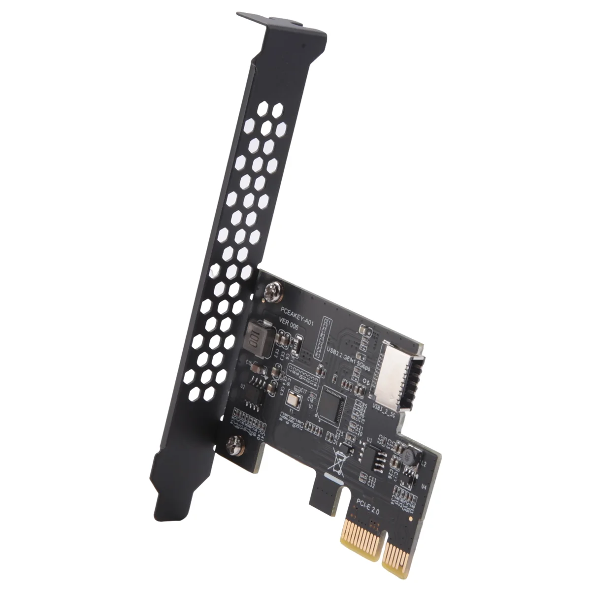 Tarjeta de expansión A56XQ PCI-E 1X a USB 3,2 GEN1 5Gbps tipo E A-Key, interfaz tipo C del panel frontal para PC de escritorio (ASM1042A)