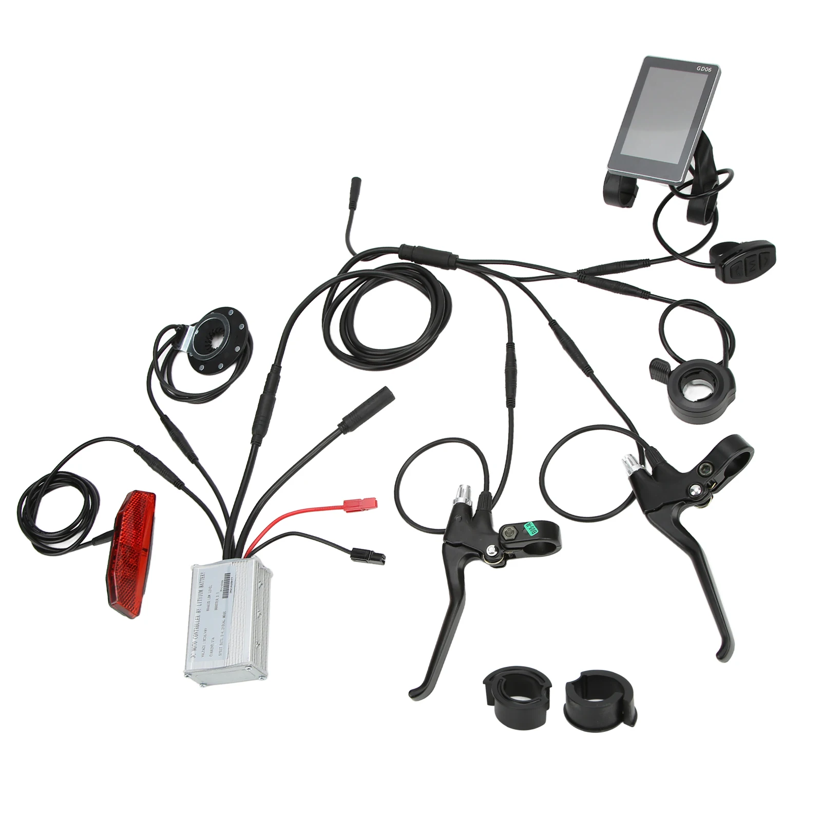 مجموعة أدوات تحكم الدراجة الكهربائية بدون فرش أجهزة كاملة مع مقبض فرامل لمحرك 36 فولت/48 فولت 250 وات #2