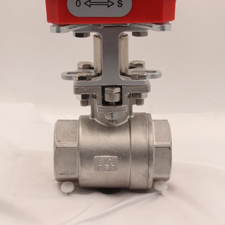 Valvola a sfera motorizzata ss304 tipo on/off Attuatore elettrico Supporto per cinghia