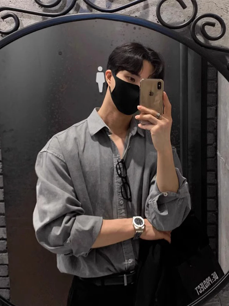 

Мужской костюм Briti Sle Long Sleeve: Итальянская рубашка и пиджак из Неаполя для молодежи, осенняя мода, тренд сезона.