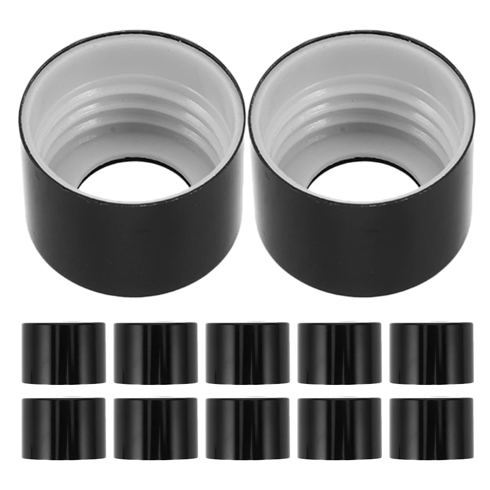 20 قطعة قبعات الزجاجات السوداء استبدال الأغطية ل الزجاج القصب الناشر الجرار العطر سدادات إعادة الملء الناشر القمم أغطية جرة فارغة #1