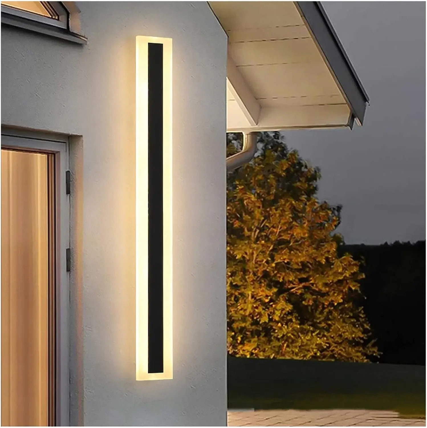LED Trichromatic Wall Lights,Modern Long Strip Wall Sconce,3000K Lighting Lamp,for Indoor/Outdoor Living Room Corridor Courtyard