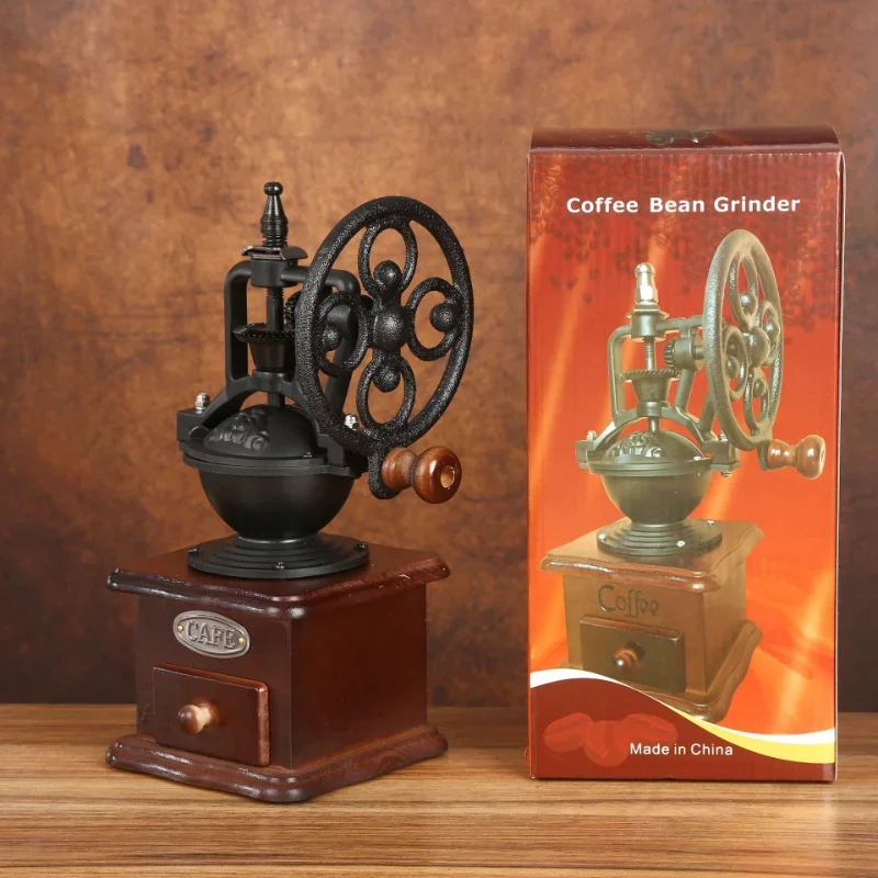 Manual Grinder 1PC Vintage Shaking Wheel Bean Mill Household Ceramic Grinding Core Hand Crank Coffee Bean Mill