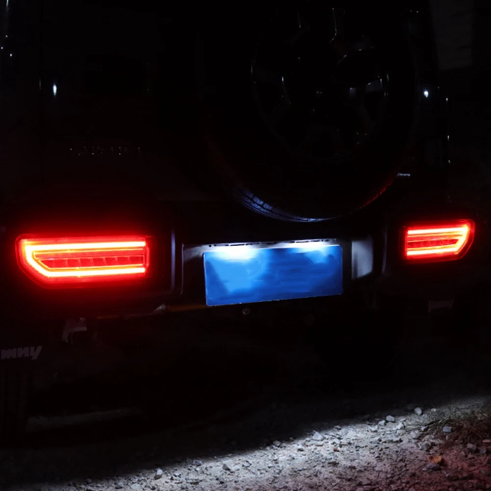 2 szt. Oświetlenie LED tablicy rejestracyjnej samochodu lampa numer podświetlany do Suzuki Jimny JB64 JB74 2019 2020 2021 akcesoria białe światło