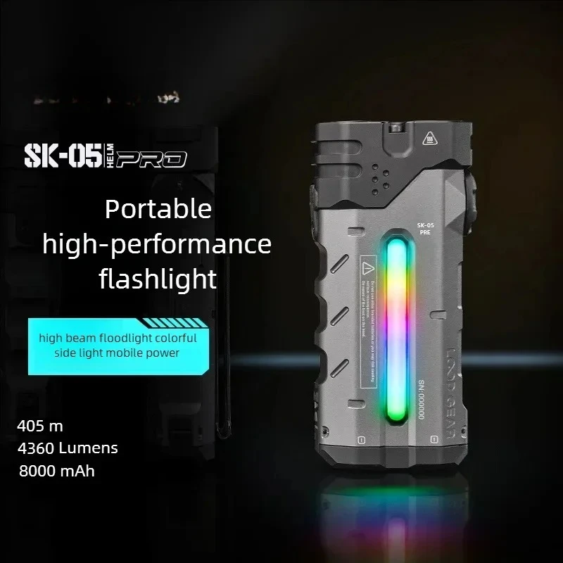 Outdoor Multifunctional LED Flashlight 4360LMS Long Range Strong Light Charging, Ultra Long Battery Life for Camping