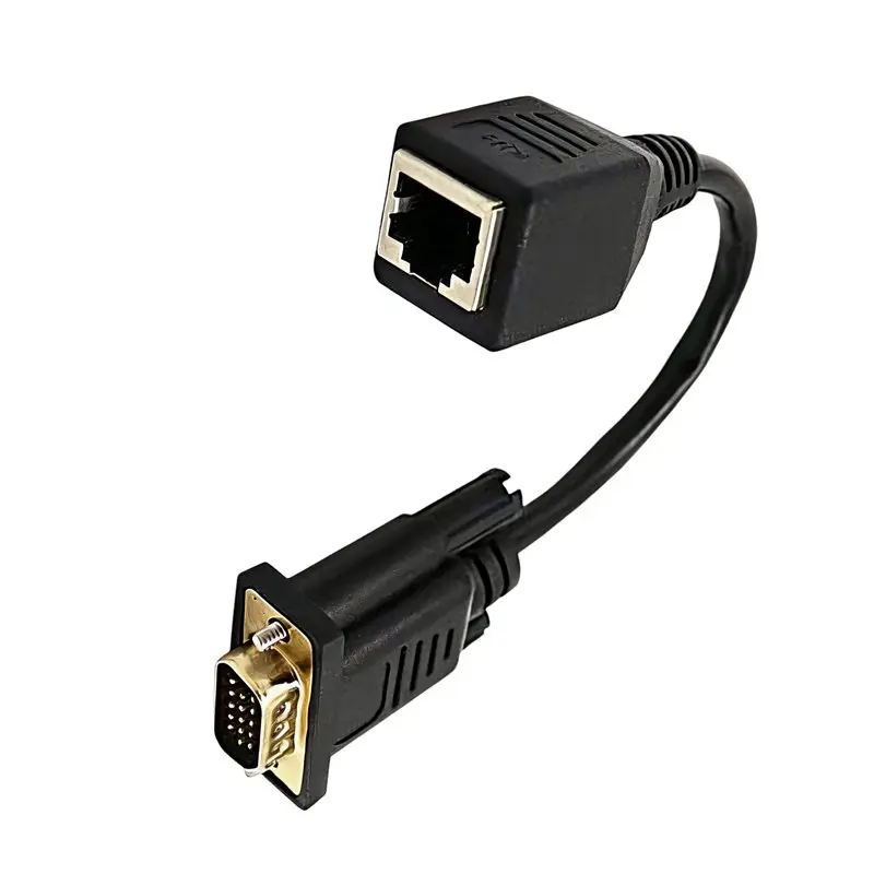 VGA To RJ45 Adapter Network Cable To VGA Network Cable Connector Monitor To Network Cable Connector VGA Extender-A27R - view 5