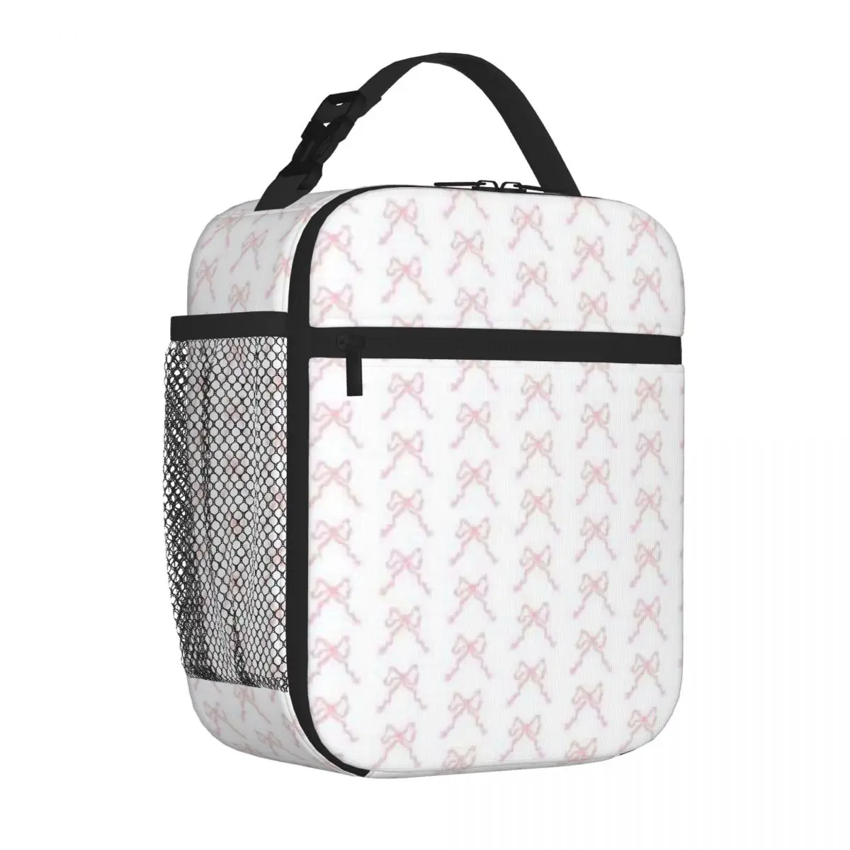 Bestselling Pink Bow Coquette Ribbon Insulated Inner Lunch Carrier Office Break Office Lunch Bag