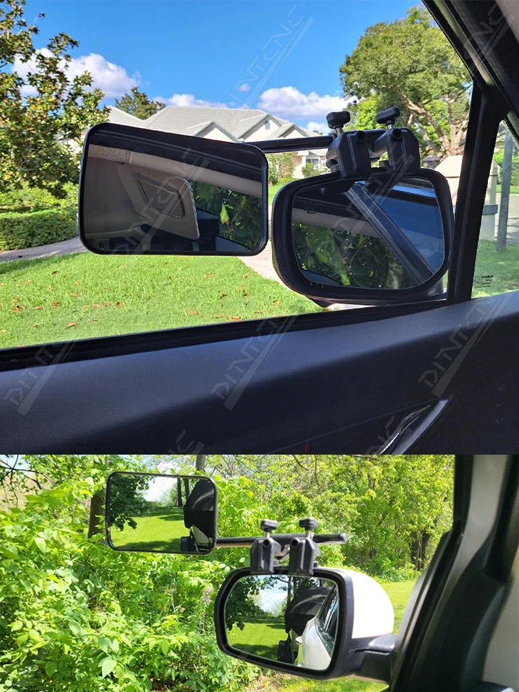 Clip-On Universal Car Extended Mirrors Trailer Adjustable Towing Mirror Suitable for Trailer Van SUV RV Lorry Trucks Touring