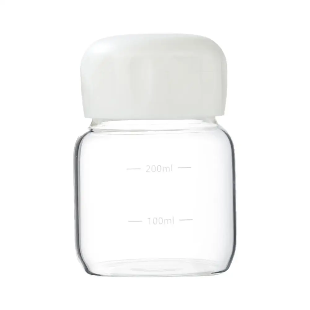 Portable Fat Glass Hot Proof Insulated Small Cup Scale Mini Cup Water Appearance Fat Glass Level Round Simple High T6n2