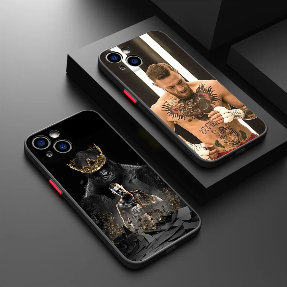 Luxury Conor Mcgregor Frosted Translucent Phone case For iPhone 15 14 13 12 11 Pro Max Mini XS Max SE X XR 6 7 8 Plus 6S Cover