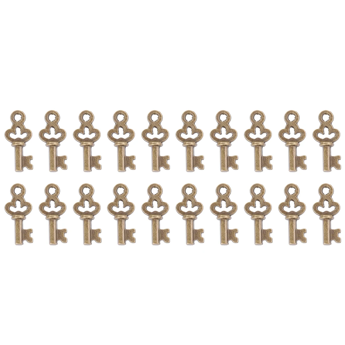 

20 шт. винтажные бронзовые подвески-ключи DIY металлические подвески для изготовления ювелирных изделий ожерелье браслет Скрапбукинг 7x17 мм