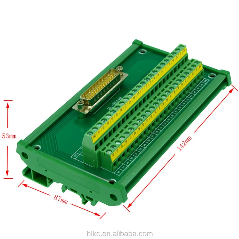 DB44 DR44 Male or Female 44pin port Terminal block adapter converter PCB board Breakout 2 row