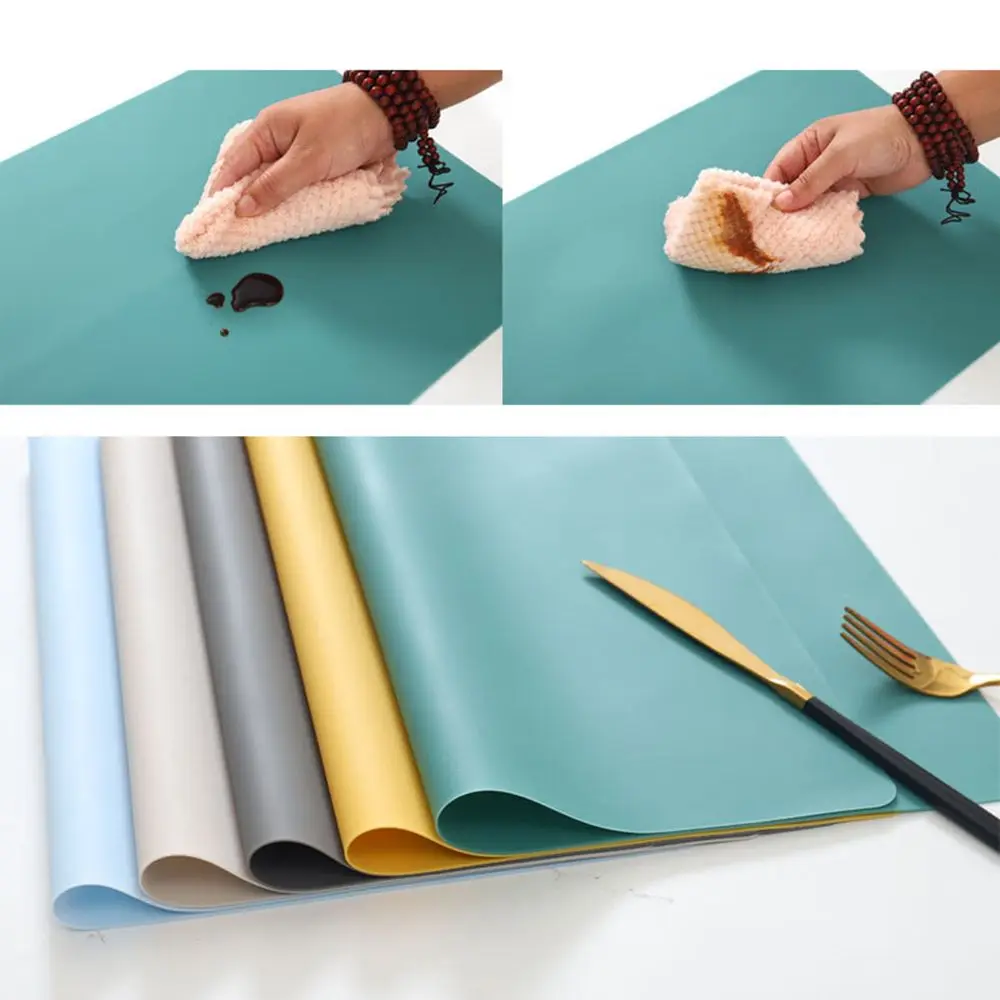 Portable Extra Large Heat Resistant Kitchen Dining Counter Protector Silicone Mat Waterproof Pad Table Placemat