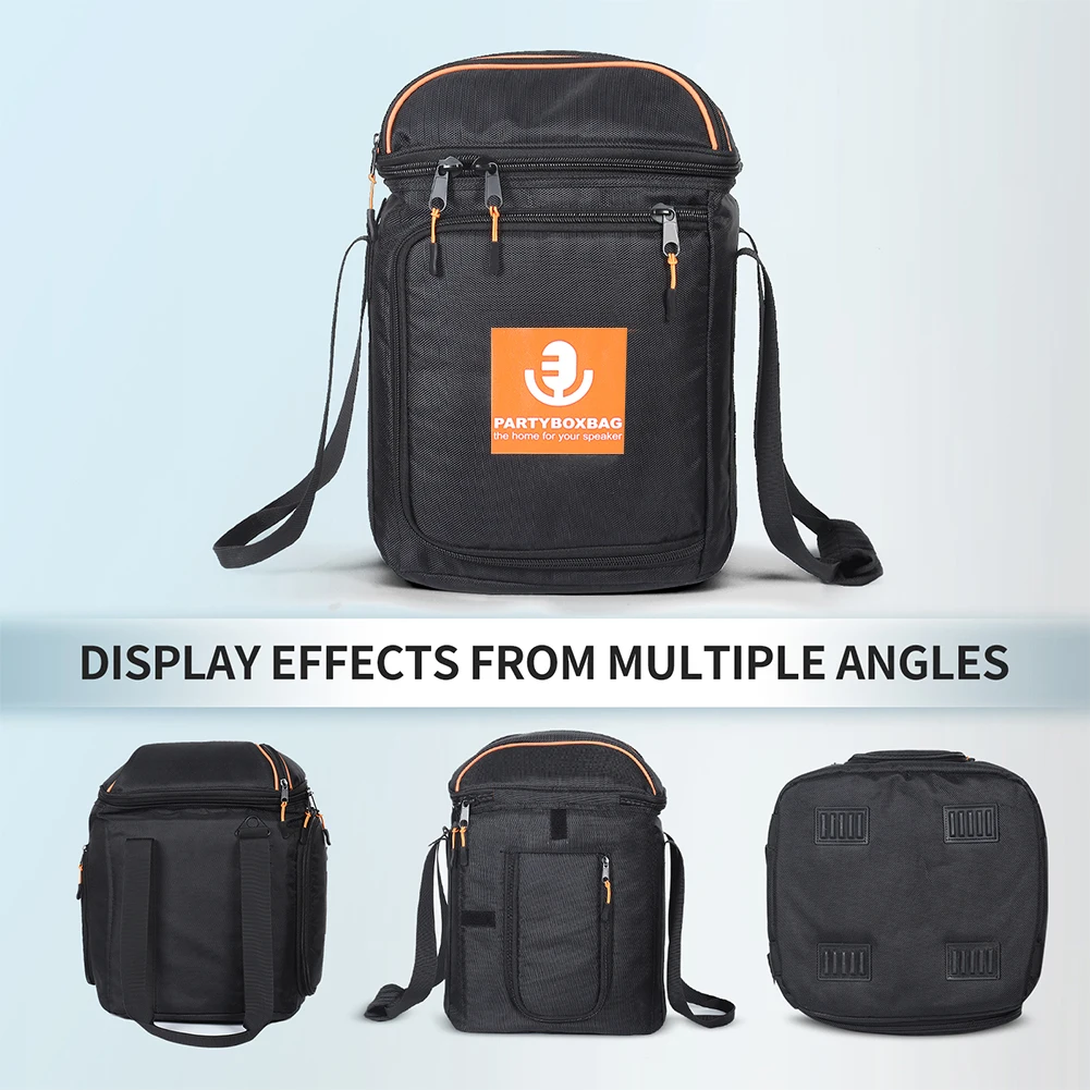 Speaker Bag Case for JBL PartyBox Encore Essential 2 Large Capacity Adjustable Speaker Storage Bag Travel Tote Bag Backpack