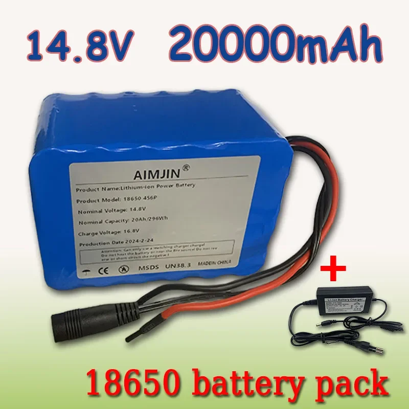 

14.8V 20Ah 18650 lithium battery pack 4S6P 16.8V LED night fishing light heater miner's light amplifier battery