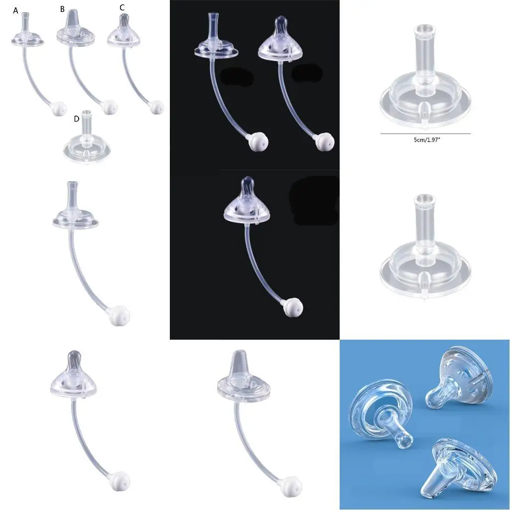 

Мягкая силиконовая насадка для сосания с широким ртом для головы робота для кормления детей L8RB