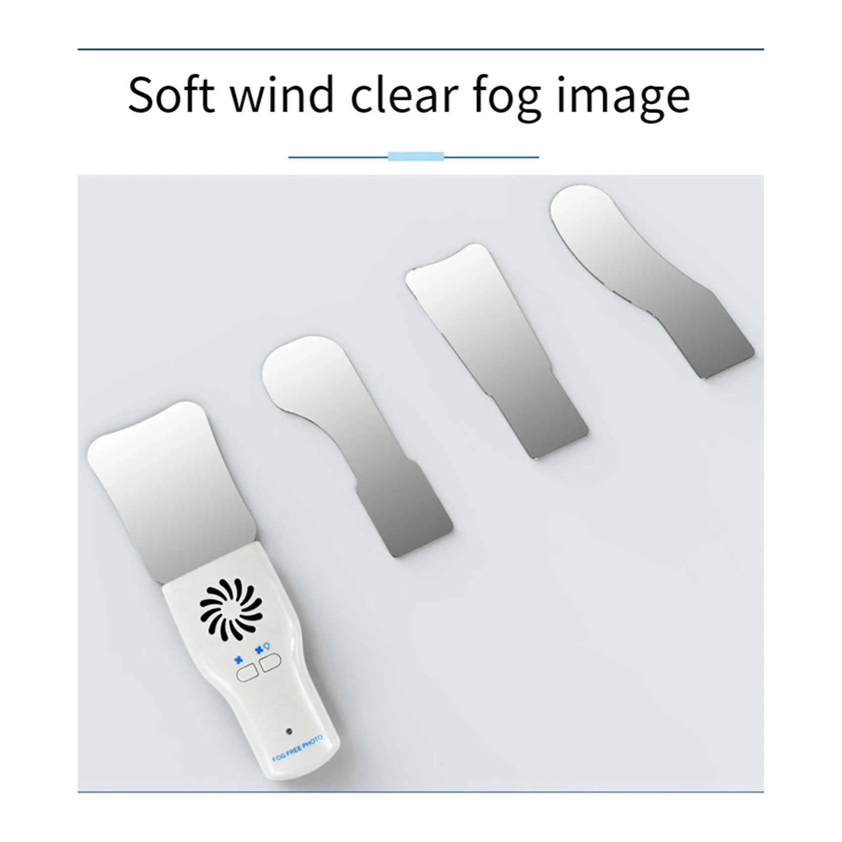 ABZA-2X กระจกกันฝ้าตั้งหมอกฟรีการถ่ายภาพในช่องปากกระจกสแตนเลสพร้อมไฟ LED