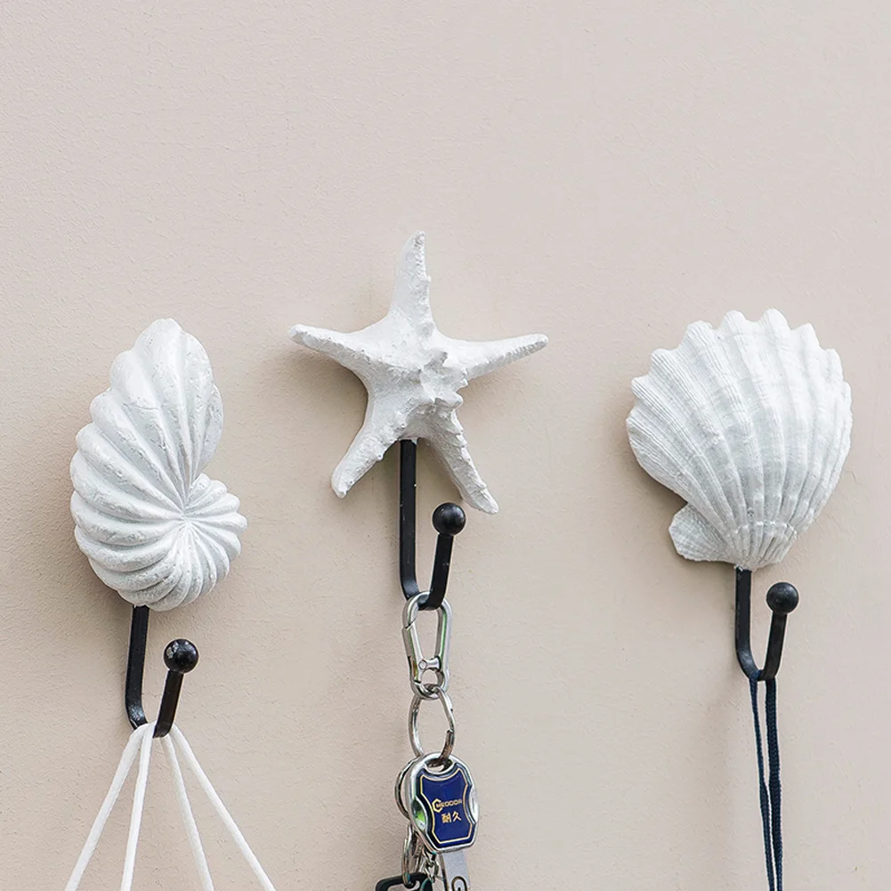 Wall Hook Sea Beach Conch Clothes Rack Practical Multifunctional Storage Ocean Hanger Clothing Home Decor