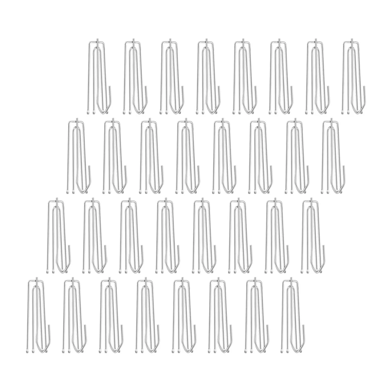 Stainless Steel Curtain Hooks 30 Pack 4 Prong Pinch Pleat Drapery Clips for Window and Shower Curtains