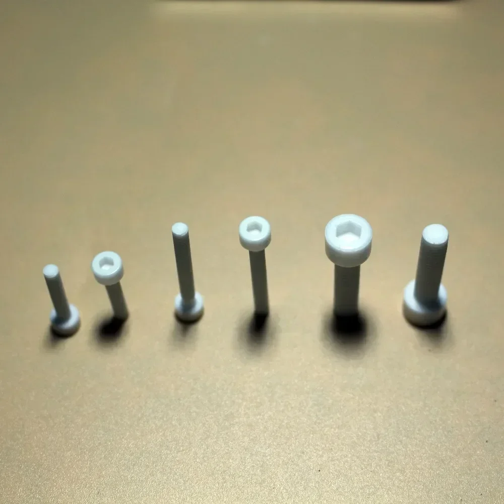 M5x20 Zirconia Ceramic Screw | High-Temp & Acid/Base Resistant | Antioxidant High-Strength Fastener for Harsh Environments