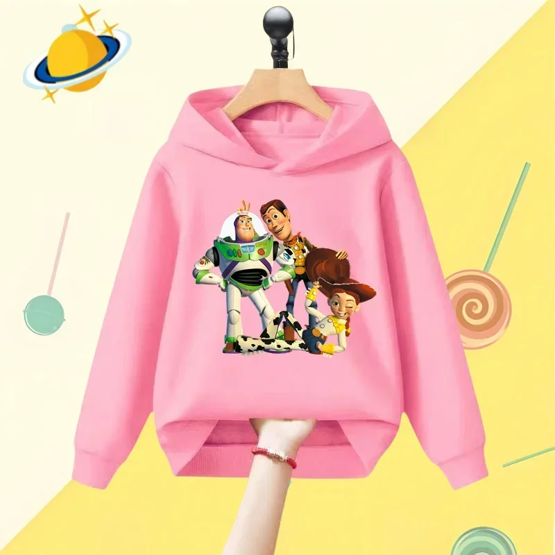 

Toy Story Cartoon Children's Clothing, Disney Cartoon Printed Hoodies, Autumn Long-sleeved Sweatshirts