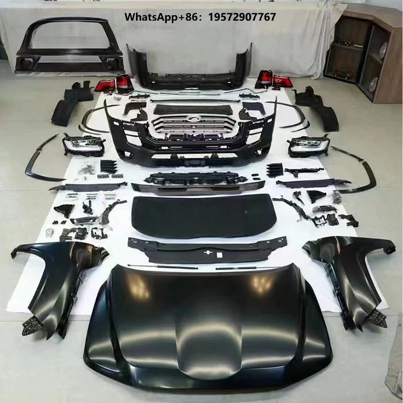 New LC300 Facelifts Car Bumpers Hood LED Lights Bodykit 2008-2021 for for FJ200/LC200 with Clips