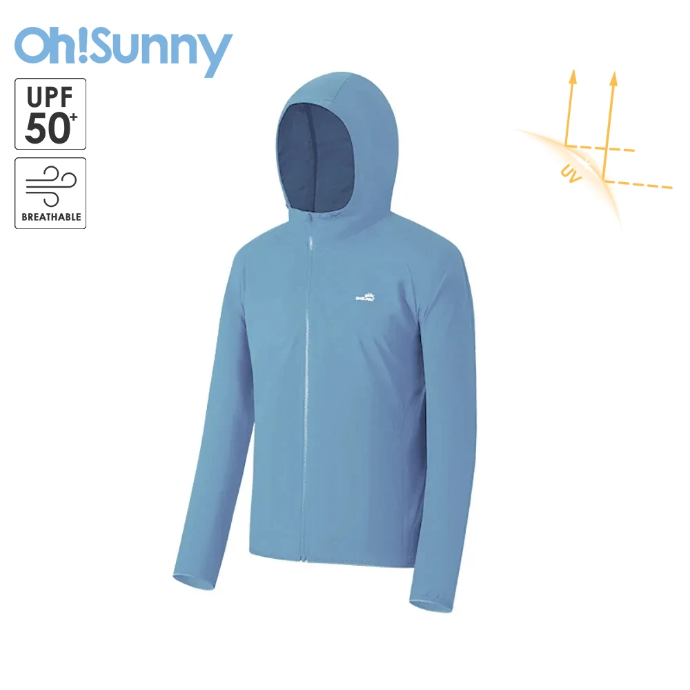 OhSunny Men Jacket New Long Sleeve Anti-UV UPF 50+ Clothing Breathable Sports Sun Protection Skin Coat Windcoat for Cycling