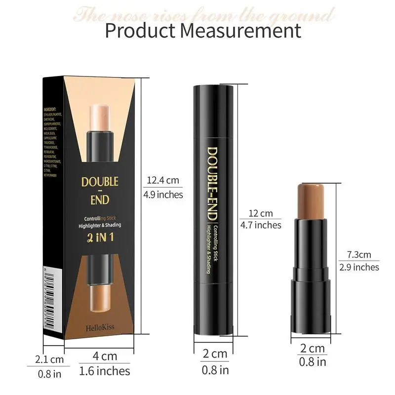 Evidenziatore trucco Stick Double-end Face Concealer Contouring Sticks crema viso evidenziatori bastoncini correttore contorni