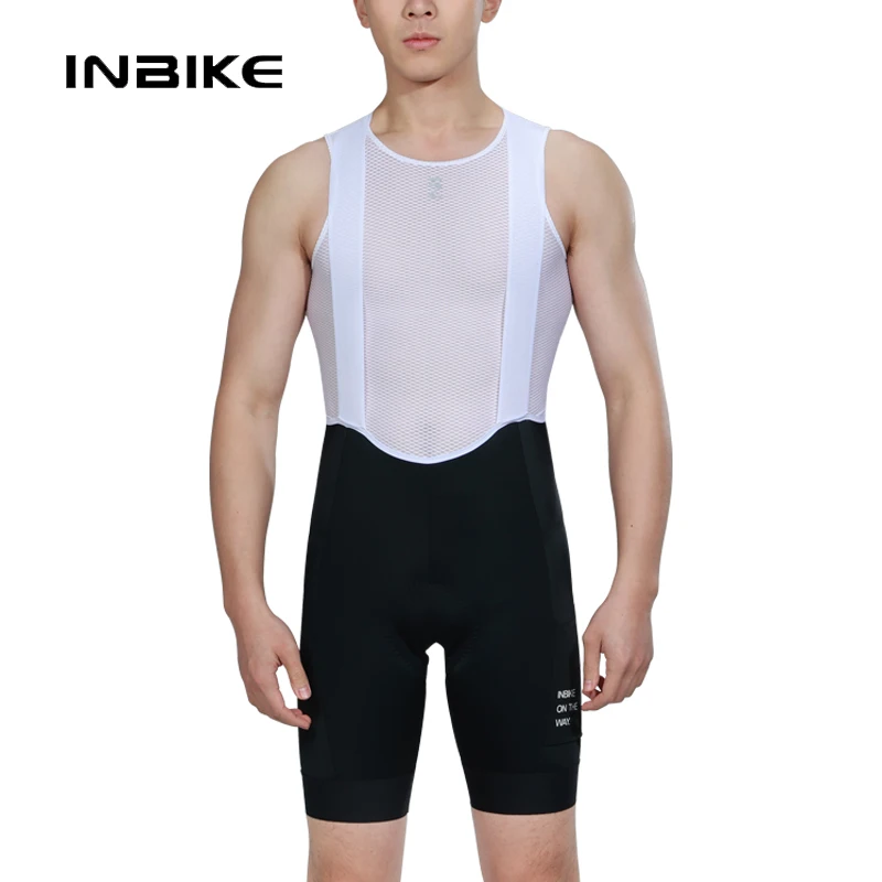 INBIKE Bib shorts 3d Sponge Panty Pad Quick Drying Men Cycling Shorts Good Elasticity Cycling Clothes For Men With Pocket