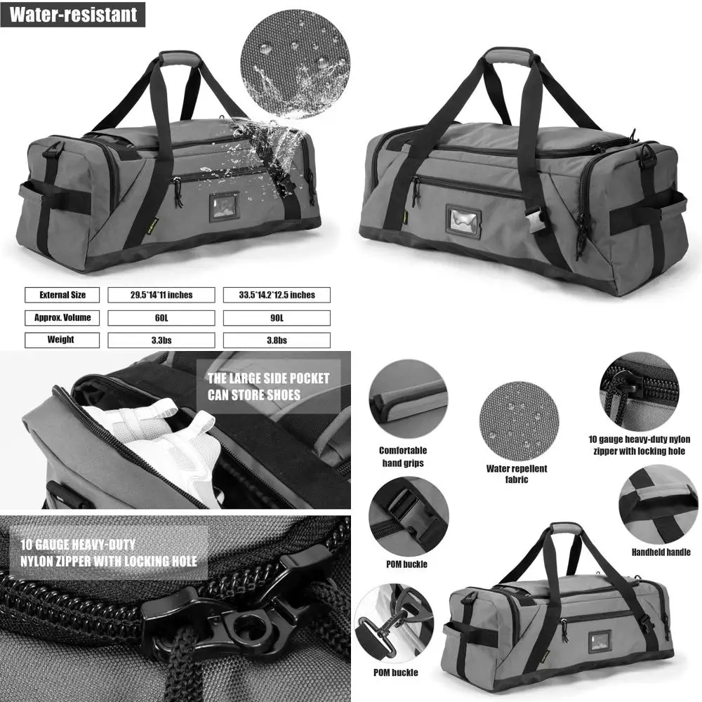 

90L Spacious Duffle Bag: Ideal for Gym, Weekend Trips, and Travel - Unisex Carry-On Sports Bag