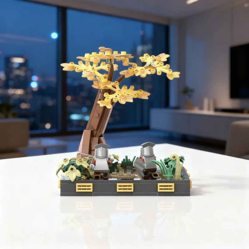 311 Piezas MOC El Señor de los Anillos: El Último Adiós de Boromir, Amon Hen, LOTR 1 3, Bloques de Construcción de Modelos, Juguete de Construcción, Regalo de Navidad
