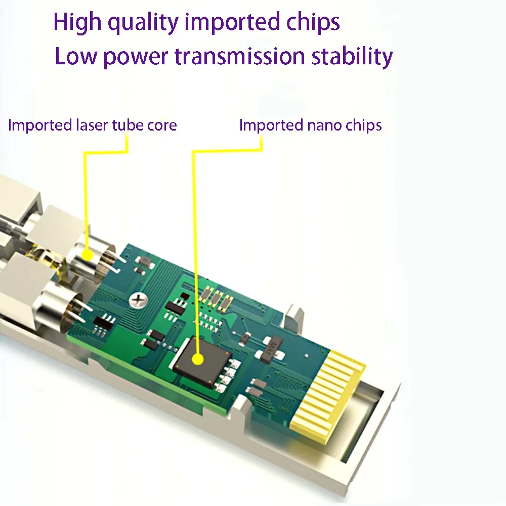 وحدة بصرية 1.25G SFP، وحدة ألياف SC أحادية الوضع أحادية الوضع جيجابت مناسبة لـ Cisco H3C، Ruijie HP إلخ