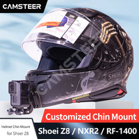 Camsteer Custom CNC Aluminium Shoei Z8 NXR2 RF-1400 Helmet Chin Mount for GoPro Hero 12 11 10 9 Insta360 X3 One X2 DJI Camera