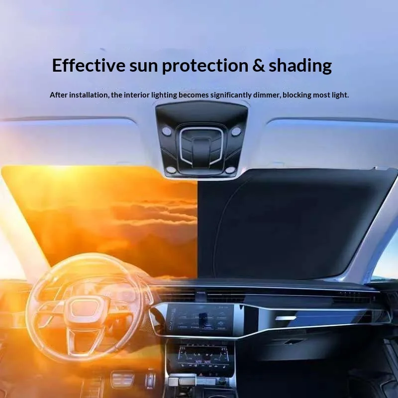 For Toyota Camry Highlander RAV4 Corolla Cross Avalon Front Windshield Sunshade UV Protection Heat Insulation Sun Shade Curtain view 6