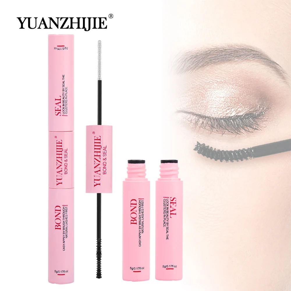 

YUANZHIJIE Lash Bond and Seal for Cluster 2in1 Glue Lasting Waterproof Fast Dry Eyelash Bond and Seal 10ML Easy Apply at Home