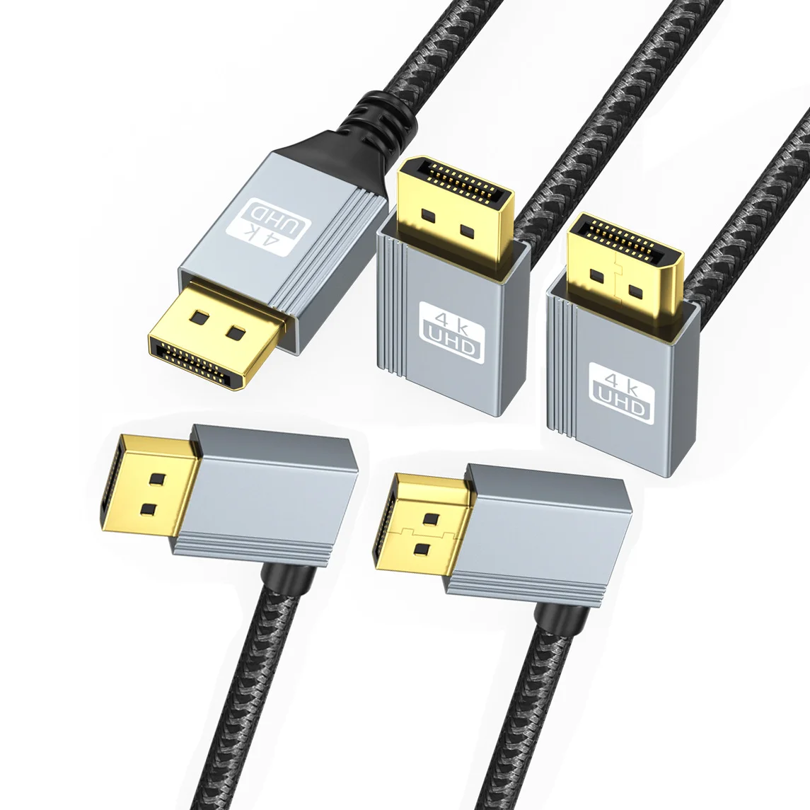 

1m 2m DP Cables 90 Degree Up/Down/Left/Right Angle DisplayPort Cord for Laptop Desktop Video Card Gaming Monitor Display Port