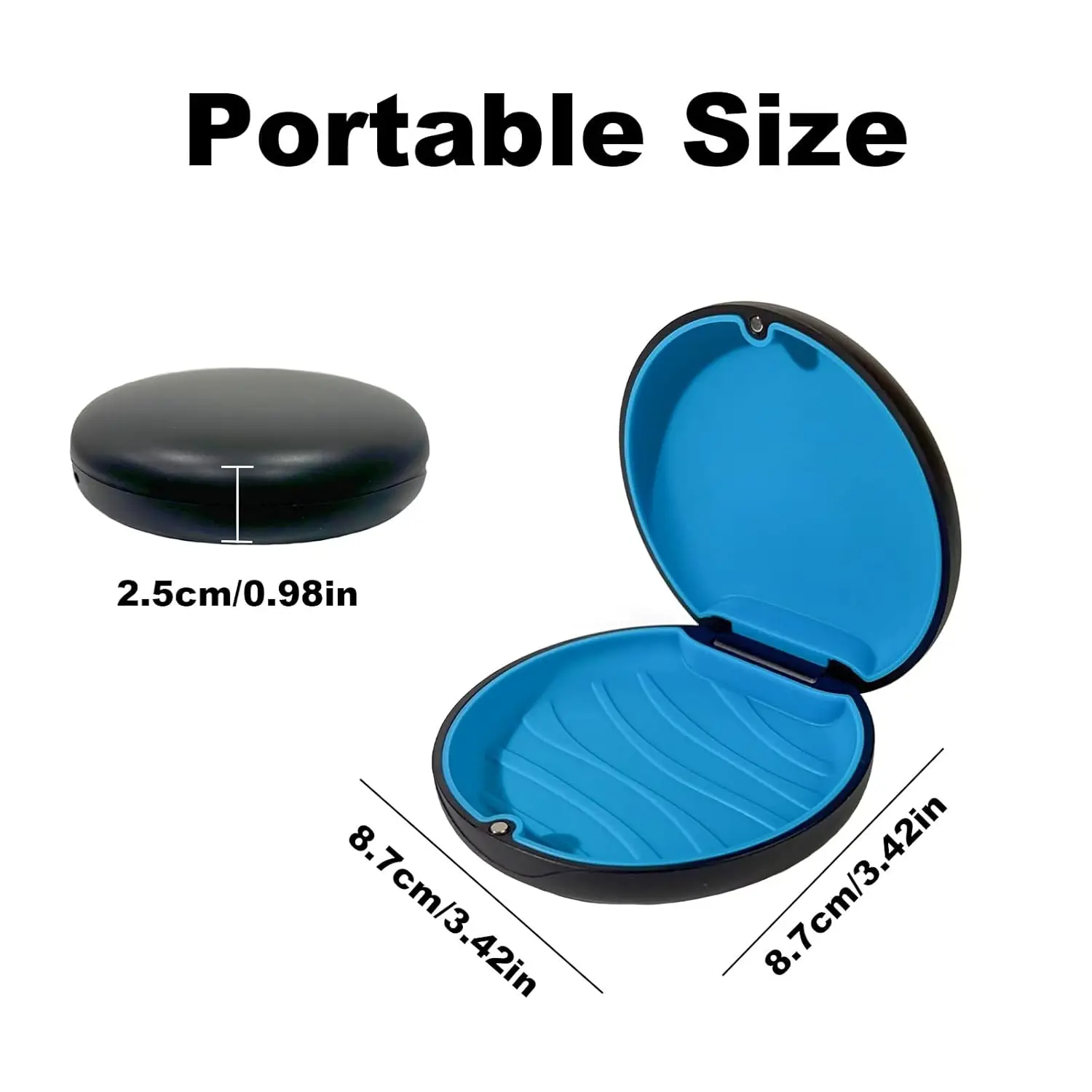 2PCS Retainer Case Compatible with Invisalign,Cute Slim Aligner Case,Customized Magnetic Closure Orthodontic Retainer Cases