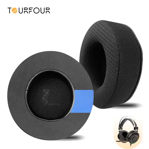 TOURFOUR Almofadas de substituição para fones de ouvido Redragon Lamia 2 H320 com faixa de cabeça