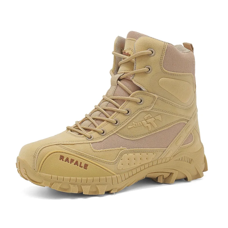 

Men's Hiking Shoes Men Boots High-top Desert Tactical Boots Outdoor Ankle Work Safty Sneakers