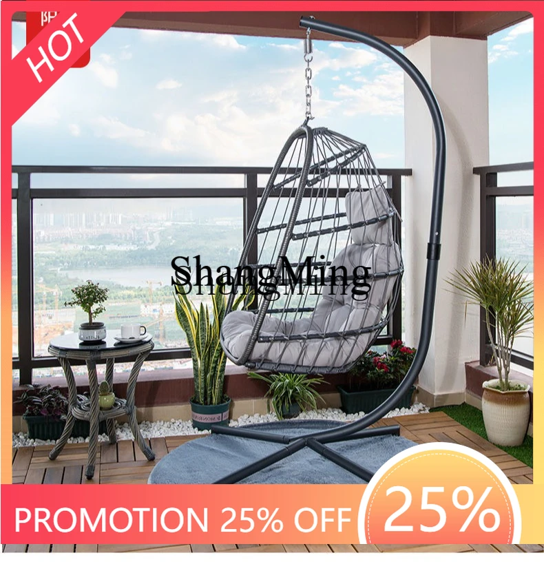 

SM New Outdoor Balcony Leisure Hanging Basket Chair Garden Swing Disassembly and Assembly Hanging Basket Cradle