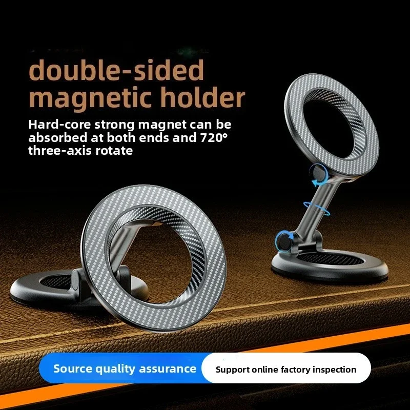 MagSafe Magnetic Phone Mount,360° Rotation Stand, Dual-Sided Holder for Car Desk Outdoor Selfie Tripod iPhone Samsung All Phones