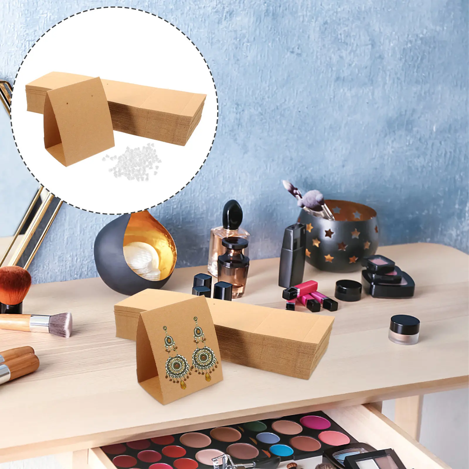 

100 шт. карточек для демонстрации ювелирных изделий, держатели для серег с отверстиями для подвешивания, для серег-гвоздиков, колье, для витрин и прилавков