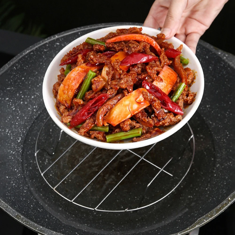 1/2/3PCS Stainless Steel Steamed Grill Air Fryer Accessories Cooking Steaming Racks for Steaming Vegetables Rice Racks for